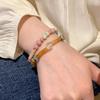 Pulsera Pulsera Elástica Ajustable de Verano Retro Estilo Chino Color Contrastante Jade Lujo Ligero Cristal Piedra de Tigre para Mujeres Otoño e Invierno