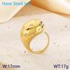Anillo abierto de acero inoxidable con forma de gota de agua y incrustaciones de diamantes lisos de moda transfronteriza, anillo de joyería de moda de alta gama que combina con todo para mujer
