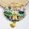 [Serie Metálica de Jilin] Imanes de Nevera de Aleación de Zinc Culturales y Creativos de la Ciudad, Regalos Turísticos Populares de Changchun y Yanji, Disponible para Dropshipping