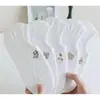 Meias Femininas Curtas Novo Estilo, Meias Femininas Finas de Verão e Primavera Tipo Barco, Meias Baixas Fofas Japonesas, Meias Curtas Brancas com Desenho
