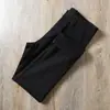 Estación europea otoño e invierno grueso caqui avanzado negocios sarga algodón elástico mediana edad holgado recto casual pantalones para hombre