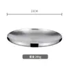 Bandeja para hornear de acero inoxidable estilo coreano 304, plato para barbacoa, plato para guarniciones, bandeja doméstica de doble capa, plato redondo grueso para frutas