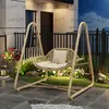 Silla Mecedora de Exterior, Silla Colgante, Cuna Doble para Patio, Hamaca para Terraza de Casa, Jardín, Patio Pequeño, Cesta Colgante, Columpio de Exterior