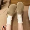 Zapatos de mujer tipo Birkenstock con forro polar todo incluido, nueva colección de invierno 2026, calzado para exteriores, zapatos de algodón esponjosos, antideslizantes, cálidos y adecuados para condiciones de nieve