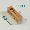 Sello de Encaje Vintage con Borde de Patrón de Vid Larga Estilo Antiguo Sello de Madera DIY Álbum de Fotos Diario Material Accesorios
