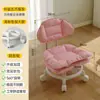 Taburete Pequeño Giratorio con Ruedas, Taburete Bajo para Uso Doméstico, Taburete para Cambiarse los Zapatos, Banco Infantil con Ruedas, Silla con Respaldo Sellador de Costuras