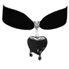 Comercio Exterior Transfronterizo Gótico Acrílico Creativo Corazón Forma Gota de Sangre Gargantilla Elegante Terciopelo Collar Venta Directa desde el Fabricante