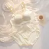 Ropa interior de seda de morera antibacteriana 7A, cómoda y transpirable, empalme de malla, bragas de color liso, sin aros, conjunto anti-flacidez, venta al por mayor