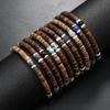 Amazon Aliexpress Joias Transfronteiriças Estilo Simples Europeu e Americano Pulseira de Casca de Coco Pedra Natural Turquesa Pulseira Estilo Étnico