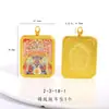 Accesorios Dorados para Manualidades que Conservan el Color Colgante del Dios Amarillo de la Riqueza Zaki Lhamo de Thangka de Tíbet Caja Gawu Estilo Étnico