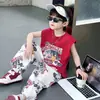 Conjunto de Verano para Niños 2026 Estilo Nuevo Chaleco sin Mangas y Pantalones Anti-Mosquitos Conjunto de Dos Piezas Ropa de Verano Fina para Niños