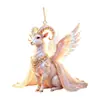 Adornos navideños de ovejas voladoras míticas transfronterizos nuevos, decoraciones de alas acrílicas luminosas, piezas de regalo festivas, disponibles ahora