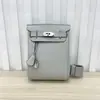 Bolsa Kelly de Couro Bovino de Primeira Camada Transfronteiriça Togo Bolsa Cruzada no Peito Mochila Unissex Bolsa de Ombro Diagonal de Couro Genuíno da Moda