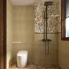 Azulejo de pared para baño estilo retro francés, tira larga de 75*300 mm, travertino mate antiguo, azulejo de pared totalmente cerámico antideslizante y resistente al desgaste