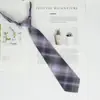 Camisa de corbata pequeña para mujer Jk Estilo universitario Suave Una cuchilla Ins japonés Chica Versátil Cuadros Sin golpe Uniforme estudiantil