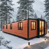 Contêineres para alojamento em canteiro de obras, casas modulares feitas sob medida, casas integradas móveis dobráveis de montagem rápida, moradias simples