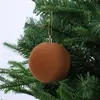 Bolas de Natal flocadas transfronteiriças, bolas de Natal de pelúcia multicoloridas, decorações de árvore de Natal, enfeites festivos para arranjos de cena de feriado