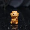Escultura em Madeira de Tuias Animal Pequeno Fofo Signo do Zodíaco Tigre Coelho Enfeites Decoração de Mesa Artesanato Pingente Manuseável