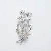 Broche de boda de alta gama europeo y americano moda elegante lujo broche lazo temperamento Cristal accesorios femeninos joyería de aleación