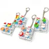 Navidad 9 Teclas Alivio del Estrés Botón Luminoso Juguete para Aliviar el Estrés Keycap Llavero Teclado DIY Juguete para Aliviar el Estrés Colgante