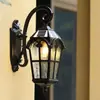 Lámpara de Pared para Exteriores Lámpara Solar de Pared Impermeable Balcón Villa Exterior Lámpara de Portón Antiguo Europeo Patio Candelabro Francés