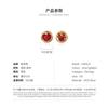 Aretes de Plata Esterlina 925 Navidad Redondos con Diamantes Engastados Corazón Alce Asimétricos Amor Pequeños Cuernos Aretes Beanie G7581