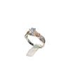 Anillo de moda de venta caliente de comercio electrónico transfronterizo dedicado europeo y americano de oro de seis garras doble color nuevo anillo ventas directas de fábrica