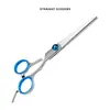 Conjunto de Tesouras de Corte de Cabelo Azul Amazon Transfronteiriço com Parafuso Destacável para Cabeleireiro, Uso Doméstico para Adultos, Tesoura deafinamento de 6 polegadas