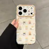 Funda linda de oso para teléfono Adecuada para Apple 16Promax Iphone17 Nicho 14 Doble Capa 13 Estuche Duro 12/11