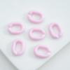 Cadena acrílica colorida brillante en forma de U de 19*14 mm Anillo abierto ovalado Material para llavero DIY Bolsas