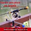 Balsa de pesca de ponte de metal Rack de pesca Rack de jangada de ponte Rack de vara de pesca de barco Vara de pesca marítima Vara de pesca Bateria Rack de haste Conjunto completo