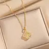 Colar Cruzado de Aço Titânio Trevo da Sorte de Quatro Folhas para Mulheres, Pingente Simples de Luxo Leve, Design de Nicho, Corrente Pequena Fresca para Clavícula para Mulheres