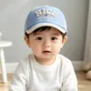 Gorra de béisbol para bebé, estilo coreano, versátil, elegante con letras, a prueba de viento para uso en exteriores, gorra fina para proteger del sol para primavera y otoño, unisex