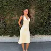 Vestido de Verano Europeo y Americano Transfronterizo, Ajustado, Sexy, Moderno y Elegante con Cuello Halter