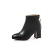 Botas de mujer verde oscuro, botines de comercio exterior para otoño e invierno, tallas grandes 40-46, cremallera trasera 08-6