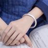Pulsera Sutra Corazón Cerrado Estilo Chino Nuevo para Mujer Cuproníquel Seiko Frosted Brillo Sólido Chapado Plata 999 Pulsera para Concubina Imperial