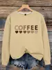 Moletom Casual Emery Rose Feminino com Estampa de Letras "Coffee"