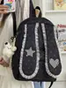 Mochila de orejas caídas de lunares transfronteriza para estudiantes mujeres, nuevo modelo 2026, mochila de nicho de alta apariencia y gran capacidad