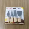 Conjunto de Utensílios para Queijo Estilo Western em Carvalho, Espátula, Faca para Manteiga e Queijo, Conjunto de Presente para Cozinha, Conjunto de Faca, Garfo e Espátula para Queijo em Aço Inoxidável