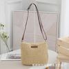 Nuevo Bolso Tejido de Ganchillo Hecho a Mano Bolso de Hombro Moda Coreana Bolso de Playa Casual Versátil Bolso Tejido de Paja Bolso de Mujer Venta al por Mayor