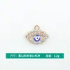 Versión Coreana Colgante Individual Creativo Ojo del Diablo Incrustado con Pedrería Gota de Aceite Aleación Colgante para Collar Pulsera Joyería Accesorios DIY