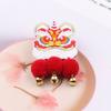 Tocado de Año Nuevo para niños, venta al por mayor, horquilla roja para niña, accesorios Hanfu, niña pequeña, estilo chino, clip de borla con paso batido
