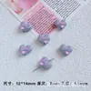 Color dopamina aleación pintura gota aceite cartas de amor cuentas sueltas diy doble cara forma de corazón accesorios de joyería con cuentas