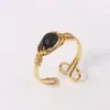 Comercio exterior transfronterizo joyería de alta venta anillo de grava natural apertura ajustable piedra cristal grava pulsera de enrollar