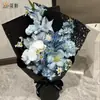 Huaying fabricante vende al por mayor papel de regalo para ramos, papel de fantasía de segunda generación, papel hueco colorido, paquetes de material de papel de regalo para flores