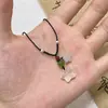 Novo Estilo Chinês Imitação de Jade Estilo Retrô Colar Trançado Pulseira Nicho Simples Alto Padrão Artístico Estilo Exquisito Corrente para Clavícula Feminina