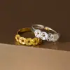Nalan Pie Plata 999 Fresco y Dulce Estilo Ins Diseño de Nicho Delicado Hielo Triturado Anillo de Cobre R02712