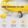 Cabo de Extensão de Energia para RV Trancável de 25 pés Tt-30P para L5-30R Cabo de Alimentação para RV com LED