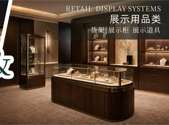 高端零售展示柜、货架与展示道具应用场景｜Premium retail display systems