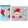 Pegatinas de Navidad Copos de Nieve de Invierno Muñeco de Nieve Reno Pegatinas Estáticas Suministros para Fiestas Navideñas Pegatinas Estáticas de Papá Noel